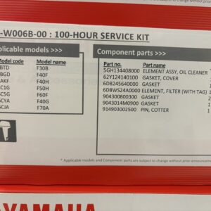 Yamaha 100 timmars service kit F30-F70 6BTW006B0000