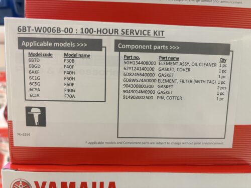 Yamaha 100 timmars service kit F30-F70 6BTW006B0000